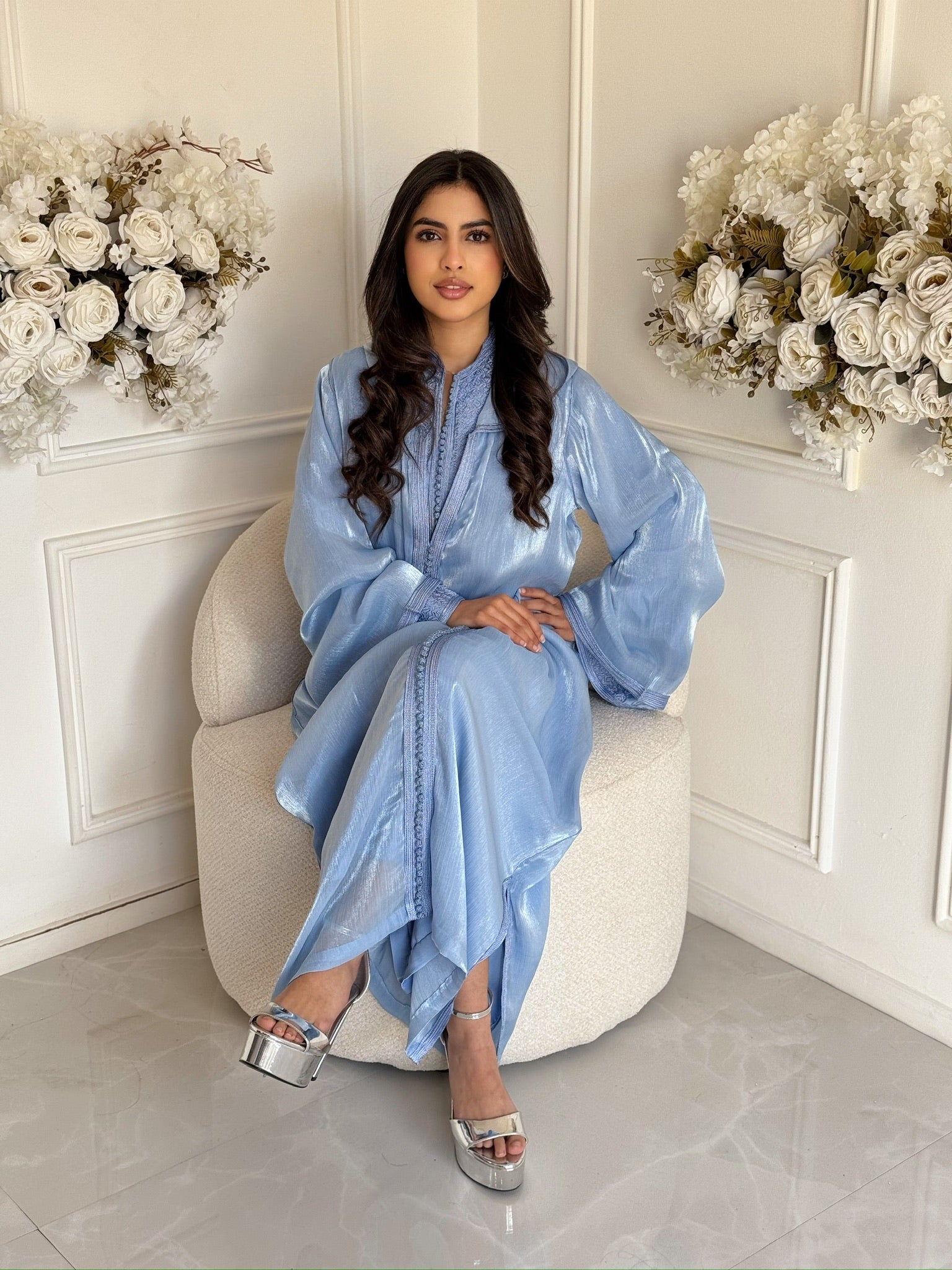 Moroccan jellaba dress Jellaba Layla with long sleeves and flowing fit